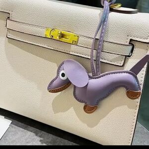 Purple Dachshund Bag Charm